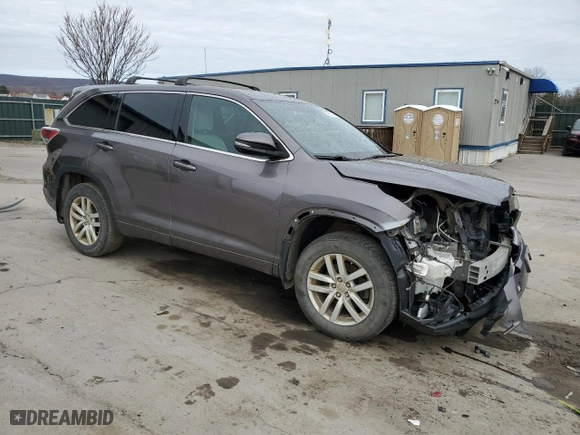 2015 Toyota Highlander LE with VIN 5TDBKRFHXFS082376, listed as a Copart auction lot 51567195 with 153,026 mi miles and Salvage Title. Bid and sale history available at carsss.com. Image 4.