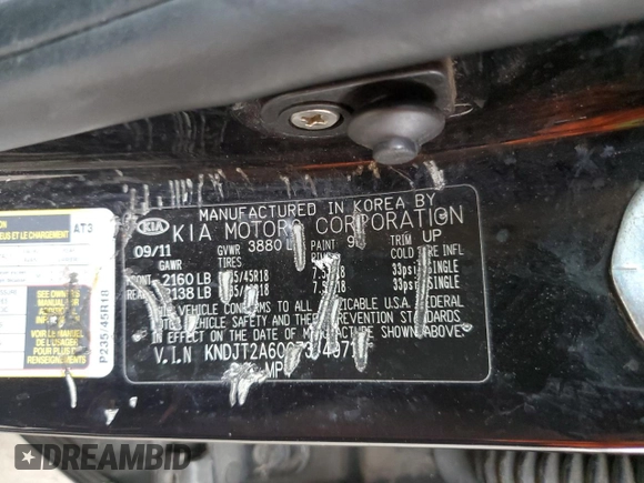 2012 Kia Soul + with VIN KNDJT2A60C7374971, listed as a Copart auction lot 53370265 with 169,608 mi miles and Salvage Title. Bid and sale history available at DreamBid. Image 16.