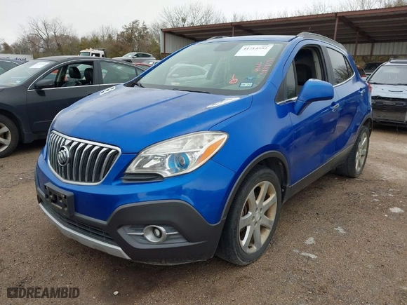 2013 Buick Encore Convenience with VIN KL4CJBSB7DB129152, listed as a IAAI auction lot 41714592 with 76,367 mi miles. Bid and sale history available at carsss.com. Image 2.