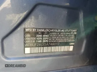 2005 Mercedes-Benz E-Class 3.2L CDI with VIN WDBUF26J35A746017, listed as a Copart auction lot 43901695 with 358,060 mi miles and Salvage Title. Bid and sale history available at carsss.com. Image 14.