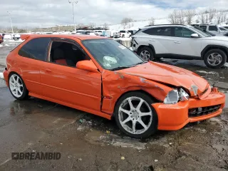 1996 Honda Civic CX with VIN 2HGEJ6329TH119752, listed as a Copart auction lot 45760035 with 191,895 mi miles and Salvage Title. Bid and sale history available at carsss.com. Image 4.