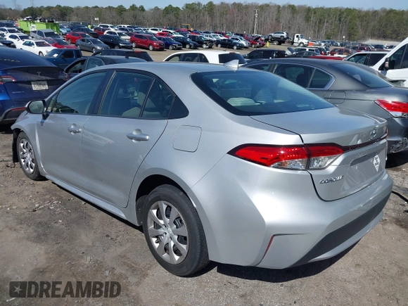 2020 Toyota Corolla LE with VIN JTDEPRAE1LJ005304, listed as a IAAI auction lot 41752750 with 51,929 mi miles. Bid and sale history available at carsss.com. Image 3.