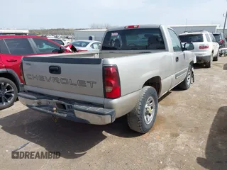 2005 Chevrolet Silverado 1500 Work Truck with VIN 1GCEC14X45Z106318, listed as a IAAI auction lot 41819033 with 153,997 mi miles. Bid and sale history available at carsss.com. Image 4.
