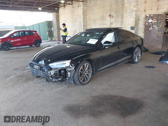2021 Audi A5 Sportback S line Premium Plus with VIN WAUFACF51MA029452, listed as a IAAI auction lot 39810194 with 58,823 mi miles. Bid and sale history available at carsss.com. Image 18.