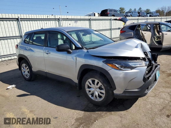 2022 Toyota Corolla Cross L with VIN 7MUAAABG0NV011057, listed as a Copart auction lot 50907545 with 59,328 mi miles and Salvage title. Bid and sale history available at DreamBid. Image 4.