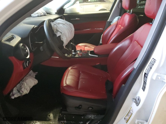 2020 Alfa Romeo Stelvio with VIN ZASPAJAN0L7C74801, listed as a Copart auction lot 87378364 with NaN miles and Salvage Title. Bid and sale history available at carsss.com. Image 7.