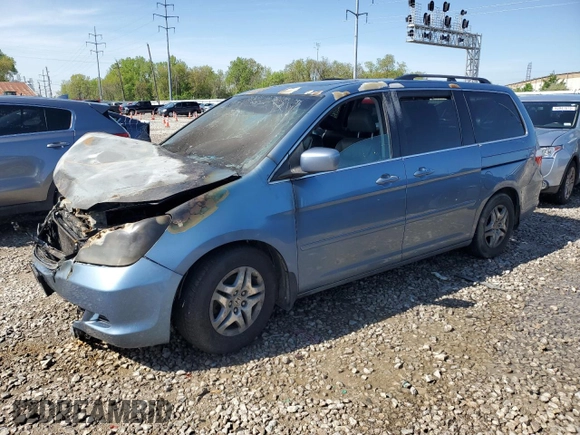 2007 Honda Odyssey EX-L with VIN 5FNRL38707B033223, listed as a Copart auction lot 55118815 with Not Provided miles and Salvage Title. Bid and sale history available at DreamBid. Image 1.
