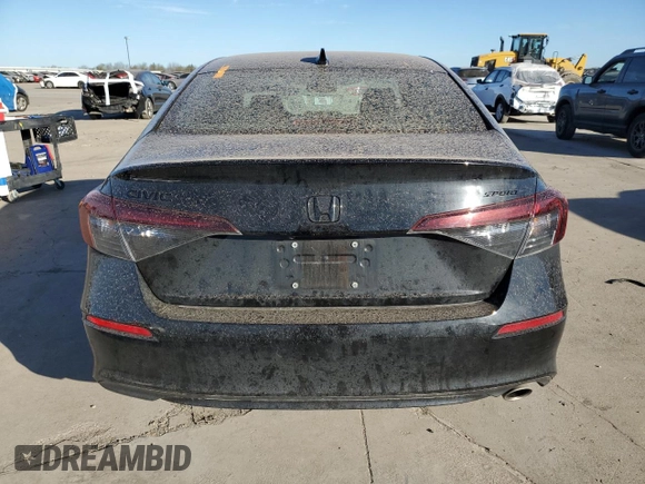 2025 Honda Civic Sport with VIN 2HGFE2F50SH537154, listed as a Copart auction lot 48980195 with 22,732 mi miles and Clean title. Bid and sale history available at DreamBid. Image 6.