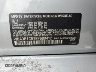 2014 BMW 3 Series 320i z VIN WBA3B1C51EP680412, wystawiony jako Copart lot #63587815 z przebiegiem 88 097 mil mil oraz Czysty tytuł • Clean title. Historia ofert i sprzedaży dostępna na DreamBid. Obrazek 12.