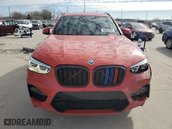 2020 BMW X3 M z VIN 5YMTS0C0XL9B95974, wystawiony jako Copart lot #86833304 z przebiegiem 67 230 mil mil oraz Szkoda całkowita • Salvage title. Historia ofert i sprzedaży dostępna na DreamBid. Obrazek 5.