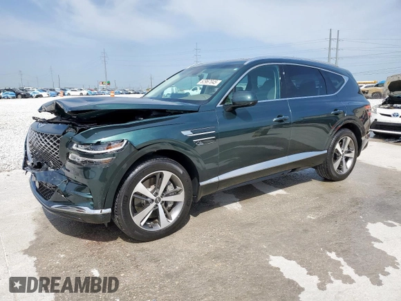 2022 Genesis GV80 with VIN KMUHB4SB8NU093544, listed as a Copart auction lot 52967045 with 14,602 mi miles and Salvage Title. Bid and sale history available at DreamBid. Image 1.