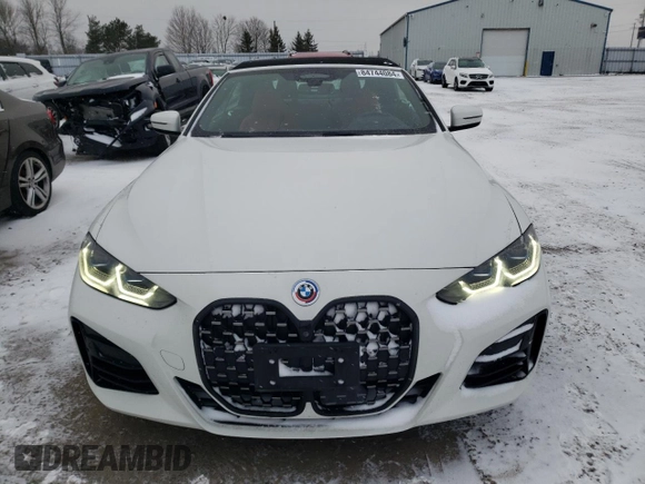 2023 BMW 4 Series M440i xDrive with VIN WBA63AT08PCL19977, listed as a Copart auction lot 84744084 with 20,347 mi miles and Clean Title. Bid and sale history available at carsss.com. Image 5.