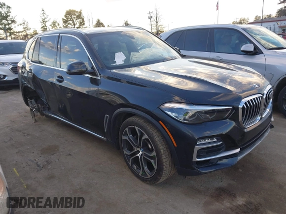 2021 BMW X5 xDrive40i with VIN 5UXCR6C08M9D76272, listed as a IAAI auction lot 41219782 with 56,599 mi miles and . Bid and sale history available at DreamBid. Image 1.