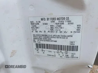 2008 Ford F-150 XL с VIN 1FTPX12V68KC87448, выставлен на аукционе IAAI как лот 42648607 с пробегом 322 426 миль миль и . История ставок и продаж доступна на DreamBid. Изображение 9.