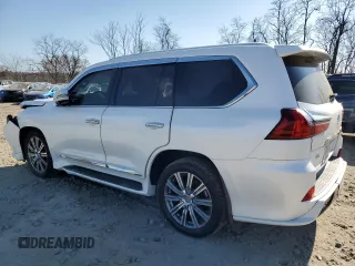 2017 Lexus LX with VIN JTJHY7AX8H4240706, listed as a Copart auction lot 48542445 with 116,807 mi miles and Salvage Title. Bid and sale history available at carsss.com. Image 2.