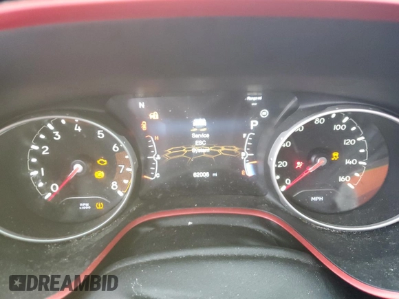 2020 Jeep Compass Trailhawk with VIN 3C4NJDDB9LT222694, listed as a Copart auction lot 52578765 with 62,006 mi miles and Salvage Title. Bid and sale history available at carsss.com. Image 9.