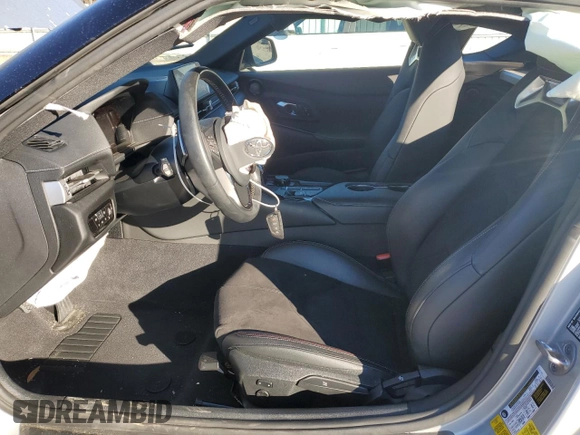 2022 Toyota Supra 2.0 with VIN WZ1DB2C08NW050265, listed as a Copart auction lot 88882465 with 14,576 mi miles and Salvage title. Bid and sale history available at DreamBid. Image 7.