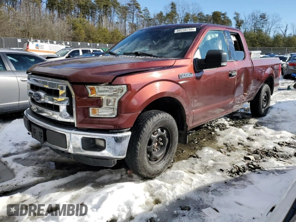 2015 Ford F-150 XLT with VIN 1FTEX1EP8FKE55723, listed as a Copart auction lot 88250755 with 126,052 mi miles and Salvage Title. Bid and sale history available at carsss.com. Image 1.