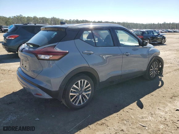 2023 Nissan Kicks SV with VIN 3N1CP5CVXPL519716, listed as a Copart auction lot 46355125 with 13,317 mi miles and Salvage Title. Bid and sale history available at carsss.com. Image 3.