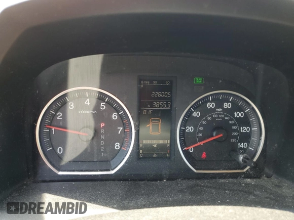 2008 Honda CR-V EX-L with VIN JHLRE38798C039775, listed as a Copart auction lot 52764705 with 226,005 mi miles and Salvage Title. Bid and sale history available at carsss.com. Image 9.