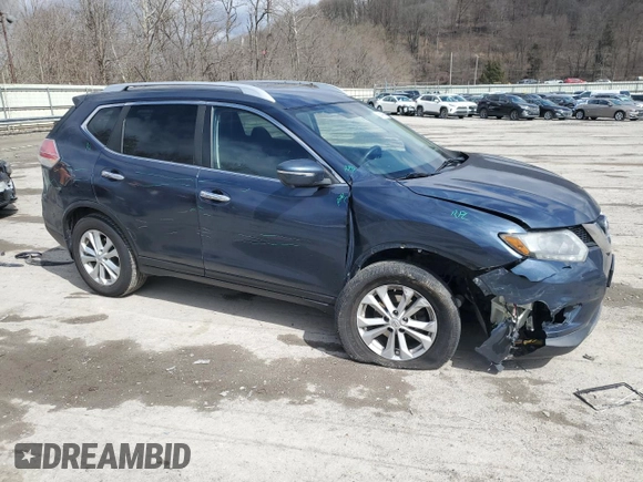 2015 Nissan Rogue S with VIN KNMAT2MVXFP578751, listed as a Copart auction lot 50409875 with 174,142 mi miles and Salvage Title. Bid and sale history available at carsss.com. Image 4.