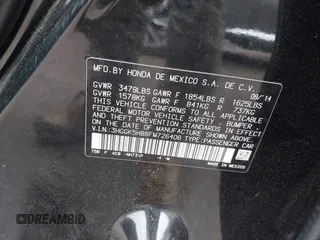 2015 Honda Fit EX-L with VIN 3HGGK5H88FM726406, listed as a IAAI auction lot 42033501 with 124,216 mi miles. Bid and sale history available at carsss.com. Image 9.