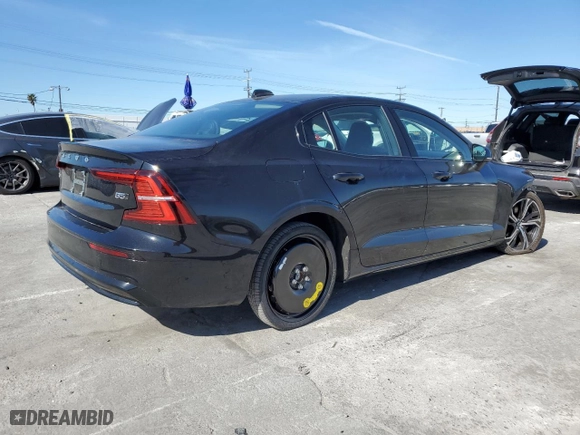 2024 Volvo S60 Plus Dark Theme with VIN 7JRL12TL3RG299436, listed as a Copart auction lot 49722185 with 15,404 mi miles and Salvage Title. Bid and sale history available at carsss.com. Image 3.