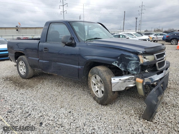 2006 Chevrolet Silverado 1500 Work Truck with VIN 3GCEC14X56G266385, listed as a Copart auction lot 49784505 with 0 mi miles and Salvage Title. Bid and sale history available at carsss.com. Image 4.