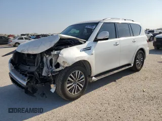 2021 Nissan Armada SV with VIN JN8AY2AC6M9148094, listed as a Copart auction lot 68797884 with 54,560 mi miles and Salvage Title. Bid and sale history available at carsss.com. Image 1.