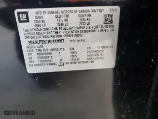 2017 GMC Terrain SLT with VIN 2GKALPEK1H6133887, listed as a Copart auction lot 49676285 with 106,380 mi miles and Clean Title. Bid and sale history available at carsss.com. Image 12.