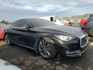 2018 Infiniti Q60 Red Sport 400 with VIN JN1FV7EL2JM630560, listed as a Copart auction lot 45980175 with 48,943 mi miles and Salvage title. Bid and sale history available at DreamBid. Image 4.