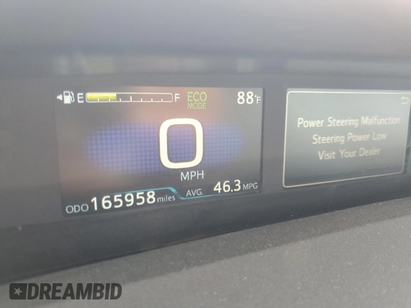 2022 Toyota Prius L Eco z VIN JTDKAMFU9N3154199, wystawiony jako Copart lot #52820815 z przebiegiem 165 958 mil mil oraz Szkoda całkowita • Salvage title. Historia ofert i sprzedaży dostępna na DreamBid. Obrazek 9.