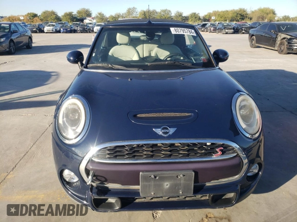 2017 MINI Convertible Cooper S with VIN WMWWG9C36H3C81988, listed as a Copart auction lot 80795784 with Not provided miles and Salvage title. Bid and sale history available at DreamBid. Image 5.