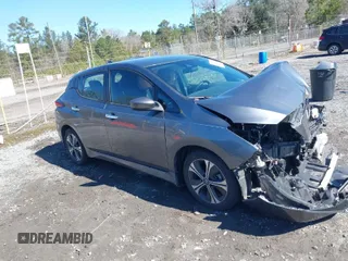 2021 Nissan LEAF SV with VIN 1N4AZ1CV0MC554964, listed as a IAAI auction lot 41649673 with 24,605 mi miles and . Bid and sale history available at DreamBid. Image 1.