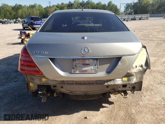 2007 Mercedes-Benz S 550 with VIN WDDNG71X07A053622, listed as a Copart auction lot 53254235 with 147,010 mi miles and Salvage Title. Bid and sale history available at DreamBid. Image 6.