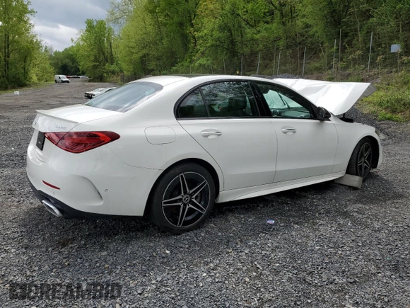 2022 Mercedes-Benz C 300 with VIN W1KAF4HB2NR050861, listed as a Copart auction lot 54904865 with Not provided miles and Salvage title. Bid and sale history available at DreamBid. Image 3.