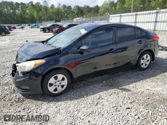 2016 Kia Forte LX with VIN KNAFK4A62G5466151, listed as a Copart auction lot 51963325 with 127,851 mi miles and Salvage Title. Bid and sale history available at carsss.com. Image 1.