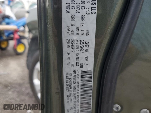 2019 Jeep Compass Latitude z VIN 3C4NJDBBXKT813862, wystawiony jako Copart lot #58957685 z przebiegiem 68 802 mil mil oraz Szkoda całkowita • Salvage title. Historia ofert i sprzedaży dostępna na DreamBid. Obrazek 14.