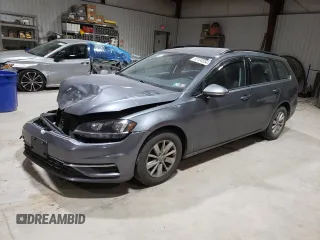 2019 Volkswagen Golf SportWagen S with VIN 3VWY57AU2KM511558, listed as a Copart auction lot 82134554 with 118,200 mi miles and Salvage Title. Bid and sale history available at carsss.com. Image 1.