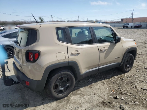 2016 Jeep Renegade Sport with VIN ZACCJBAT3GPE32732, listed as a Copart auction lot 49978035 with 0 mi miles and Clean Title. Bid and sale history available at carsss.com. Image 3.