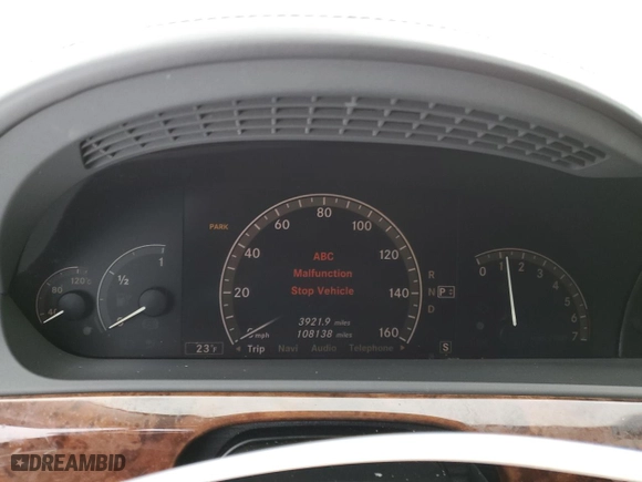 2009 Mercedes-Benz S-Class 5.5L V12 with VIN WDDNG76X69A246403, listed as a Copart auction lot 41685815 with 108,138 mi miles and Clean Title. Bid and sale history available at carsss.com. Image 9.