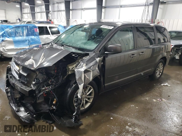 2014 Dodge Grand Caravan SE with VIN 2C4RDGBG2ER410875, listed as a Copart auction lot 44919925 with 171,711 mi miles and Salvage Title. Bid and sale history available at DreamBid. Image 1.