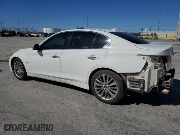 2019 Infiniti Q50 Luxe with VIN JN1EV7ARXKM558286, listed as a Copart auction lot 47453495 with 95,086 mi miles and Salvage Title. Bid and sale history available at carsss.com. Image 2.