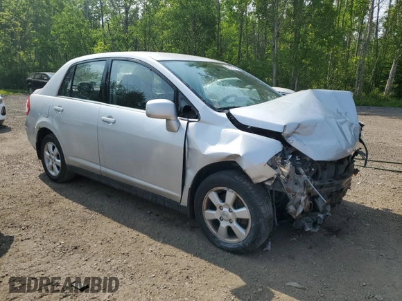 2007 Nissan Versa SL with VIN 3N1BC11E87L401537, listed as a Copart auction lot 60481435 with 383,005 mi miles and Salvage title. Bid and sale history available at DreamBid. Image 4.