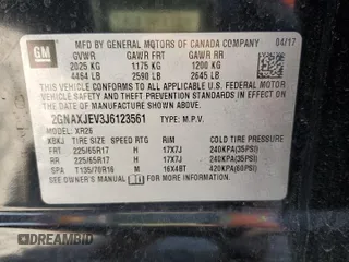 2018 Chevrolet Equinox LT with VIN 2GNAXJEV3J6123561, listed as a Copart auction lot 50716215 with 103,868 mi miles and Salvage Title. Bid and sale history available at DreamBid. Image 13.
