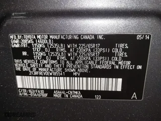2014 Toyota RAV4 XLE with VIN 2T3RFREV0EW185541, listed as a IAAI auction lot 41708031 with 96,157 mi miles. Bid and sale history available at carsss.com. Image 9.