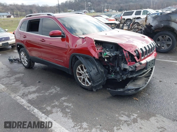 2016 Jeep Cherokee Latitude with VIN 1C4PJLCS1GW239526, listed as a IAAI auction lot 41117287 with 121,928 mi miles. Bid and sale history available at carsss.com. Image 1.