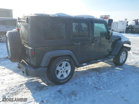 2010 Jeep Wrangler Unlimited Sport with VIN 1J4BA3H12AL127802, listed as a IAAI auction lot 41237029 with 94,320 mi miles. Bid and sale history available at carsss.com. Image 4.