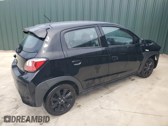 2024 Mitsubishi Mirage Black Edition with VIN ML32AWHJ5RH006531, listed as a Copart auction lot 56031835 with 6,800 mi miles and Clean title. Bid and sale history available at DreamBid. Image 3.