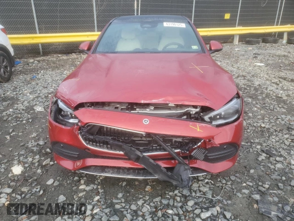 2022 Mercedes-Benz C 300 with VIN W1KAF4HB7NR064450, listed as a Copart auction lot 43190125 with 21,564 mi miles and Salvage Title. Bid and sale history available at DreamBid. Image 5.